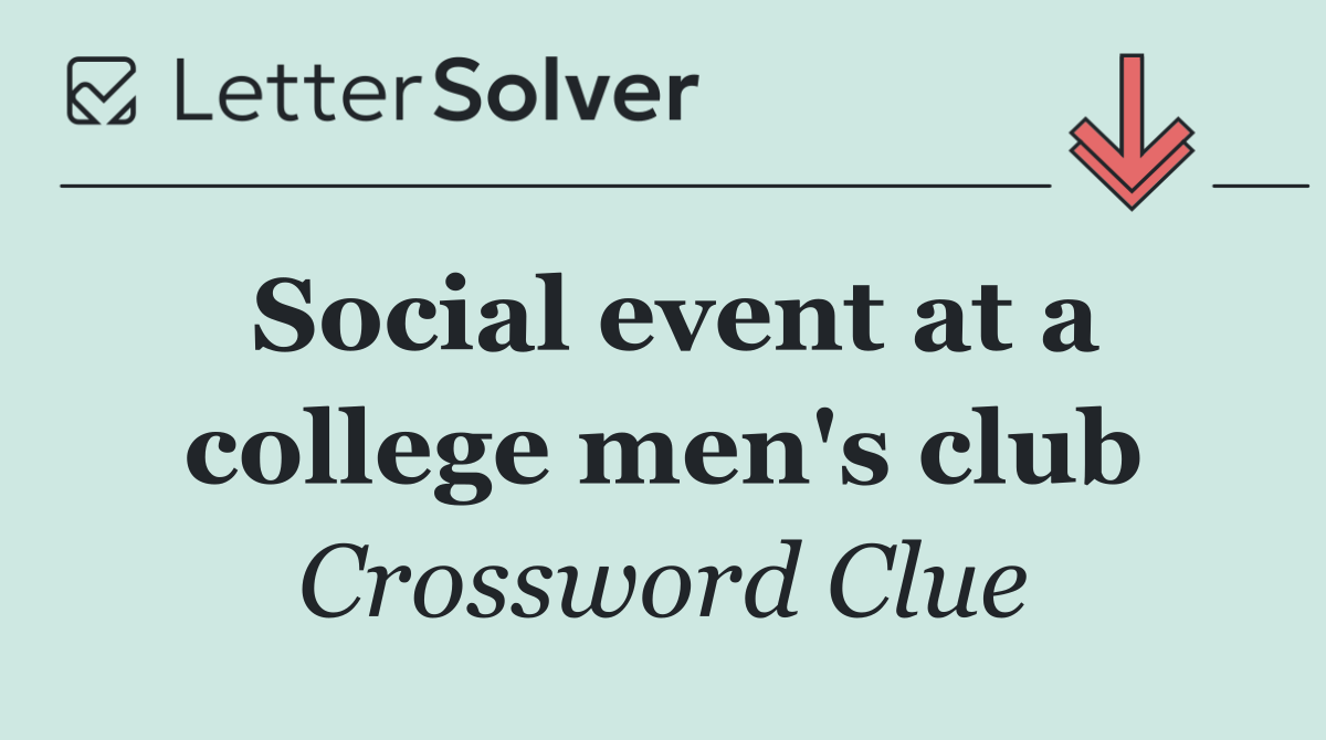 Social event at a college men's club