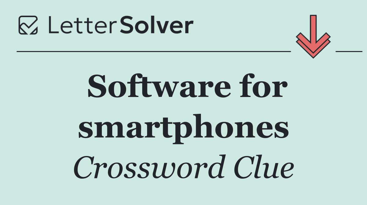 Software for smartphones