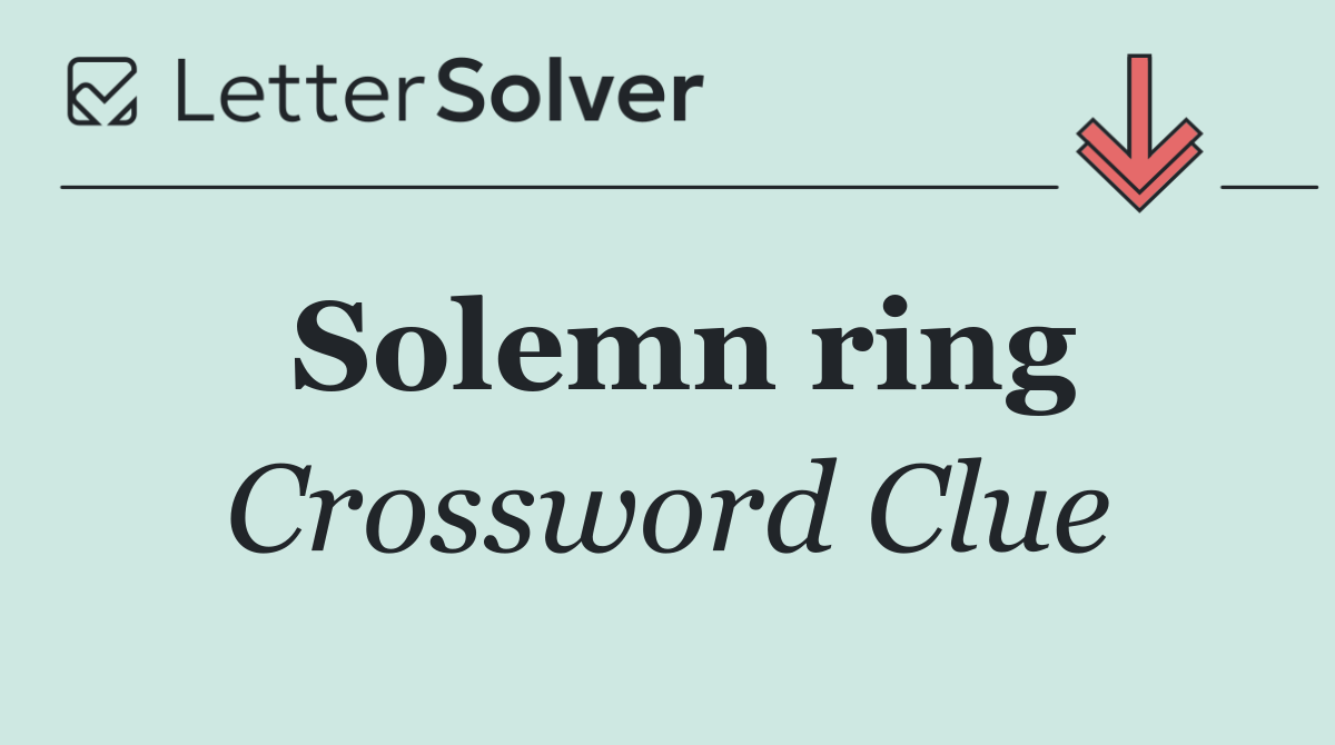 Solemn ring