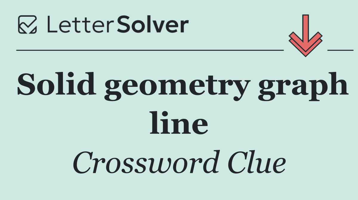 Solid geometry graph line