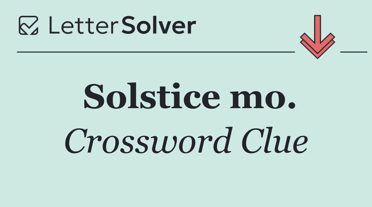 Solstice mo.