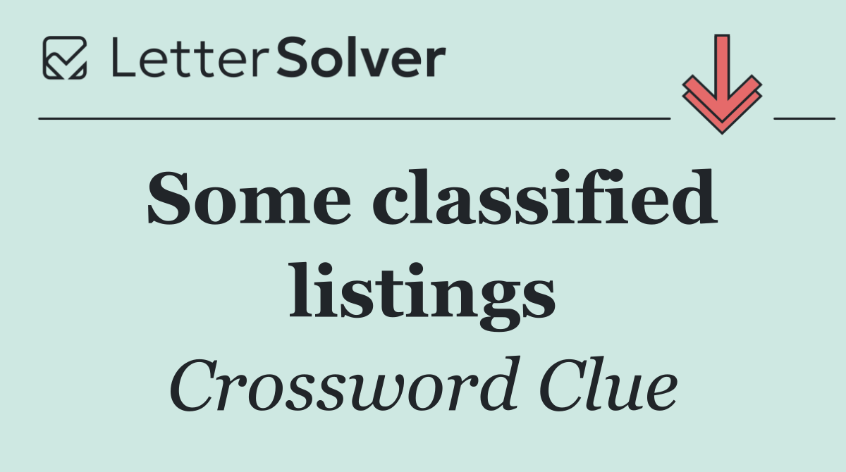 Some classified listings