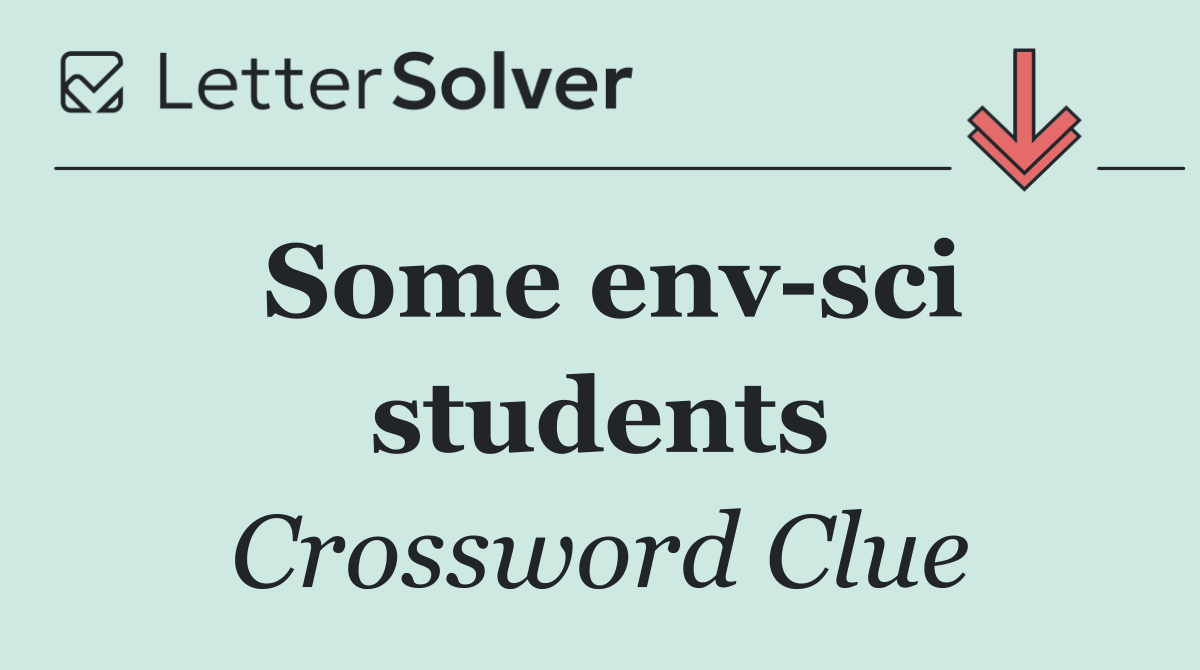 Some env sci students