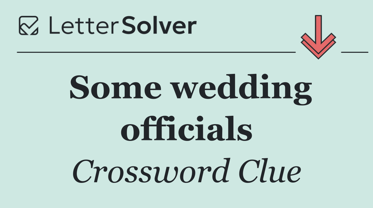 Some wedding officials
