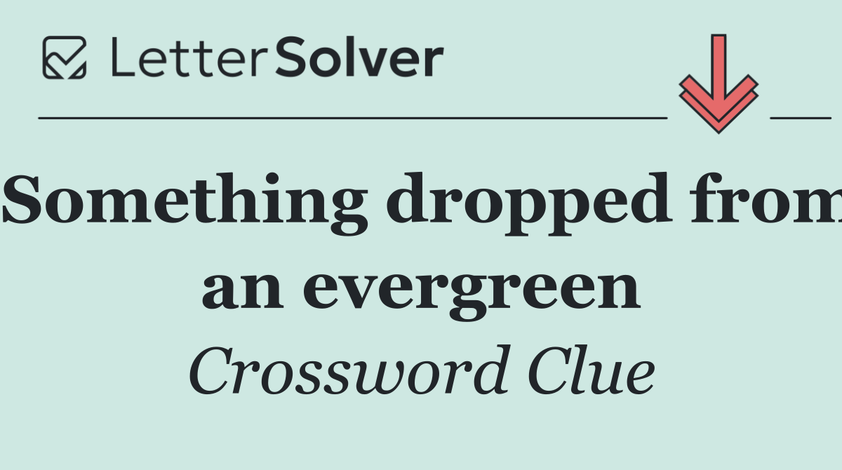Something dropped from an evergreen