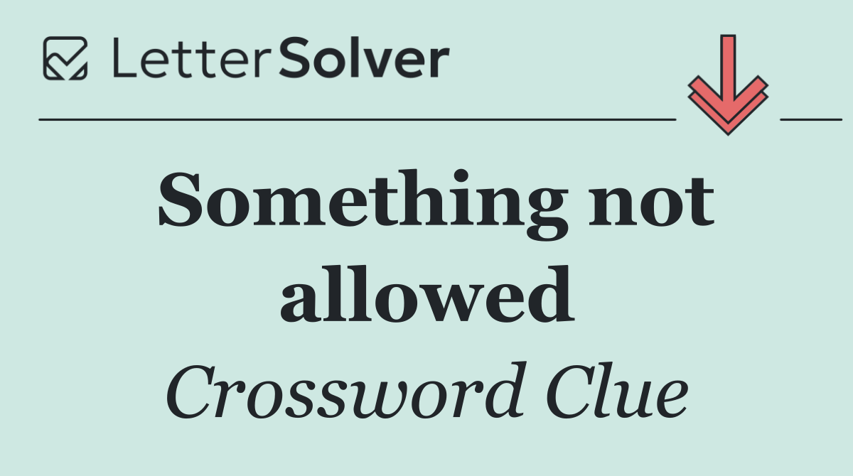 Something not allowed