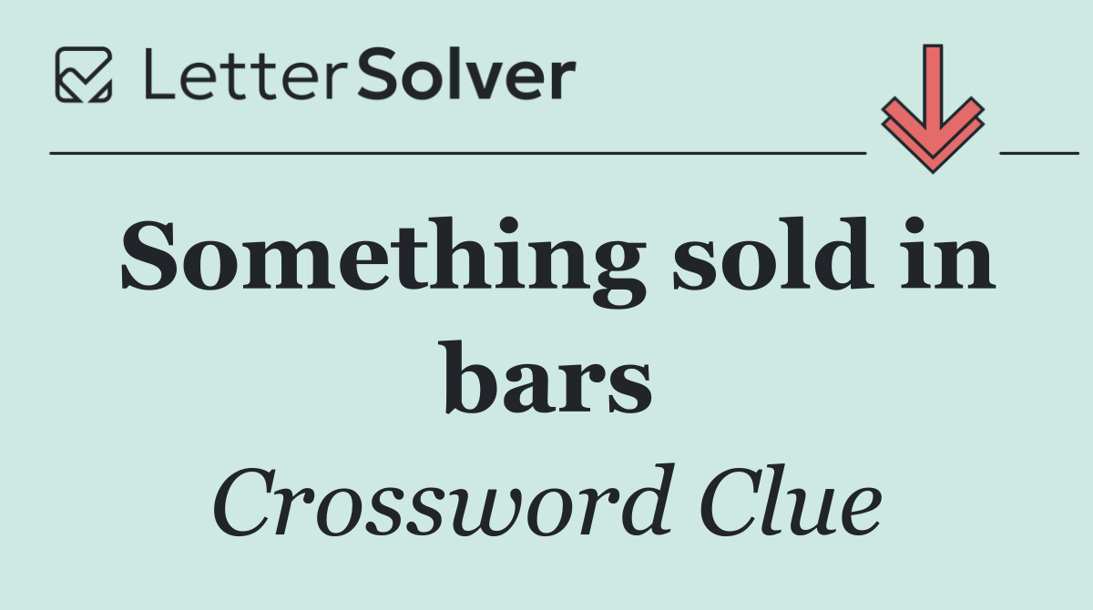 Something sold in bars