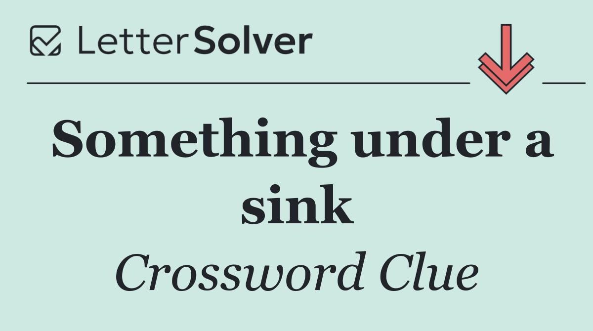 Something under a sink