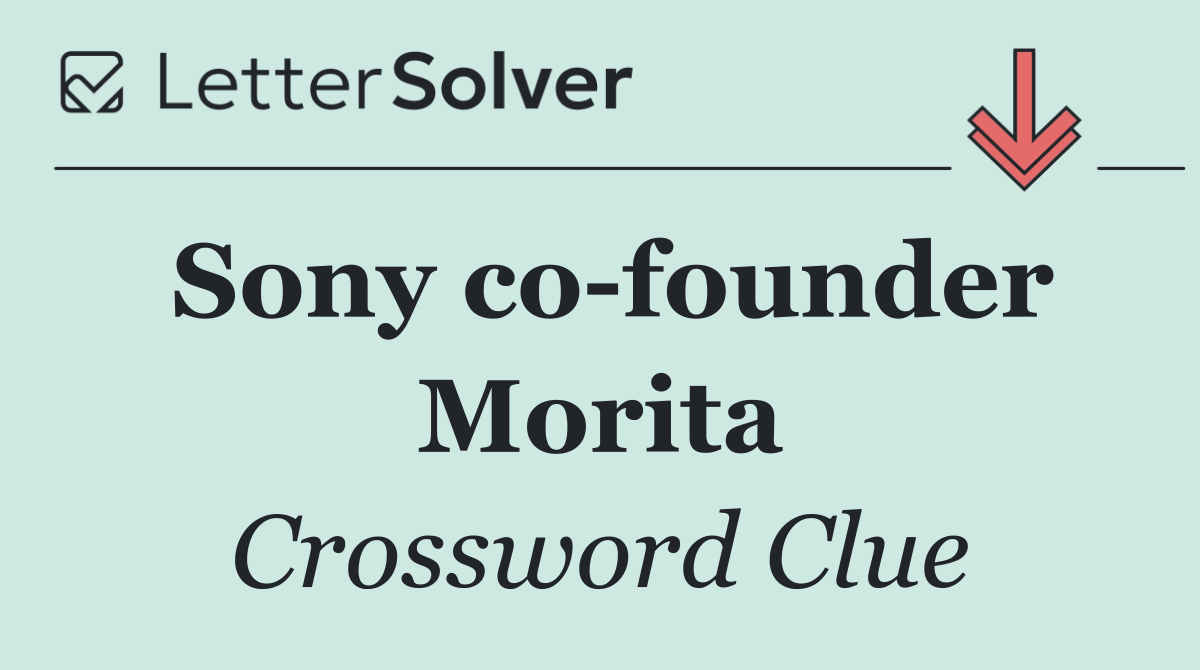 Sony co founder Morita