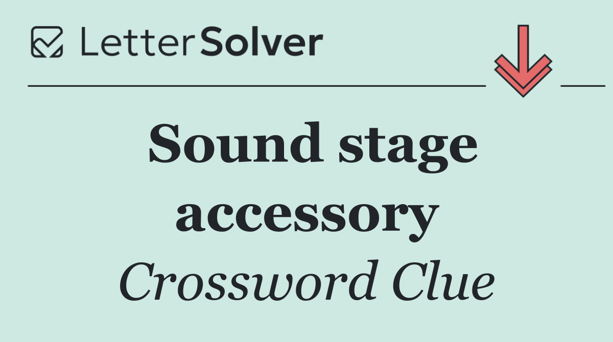 Sound stage accessory