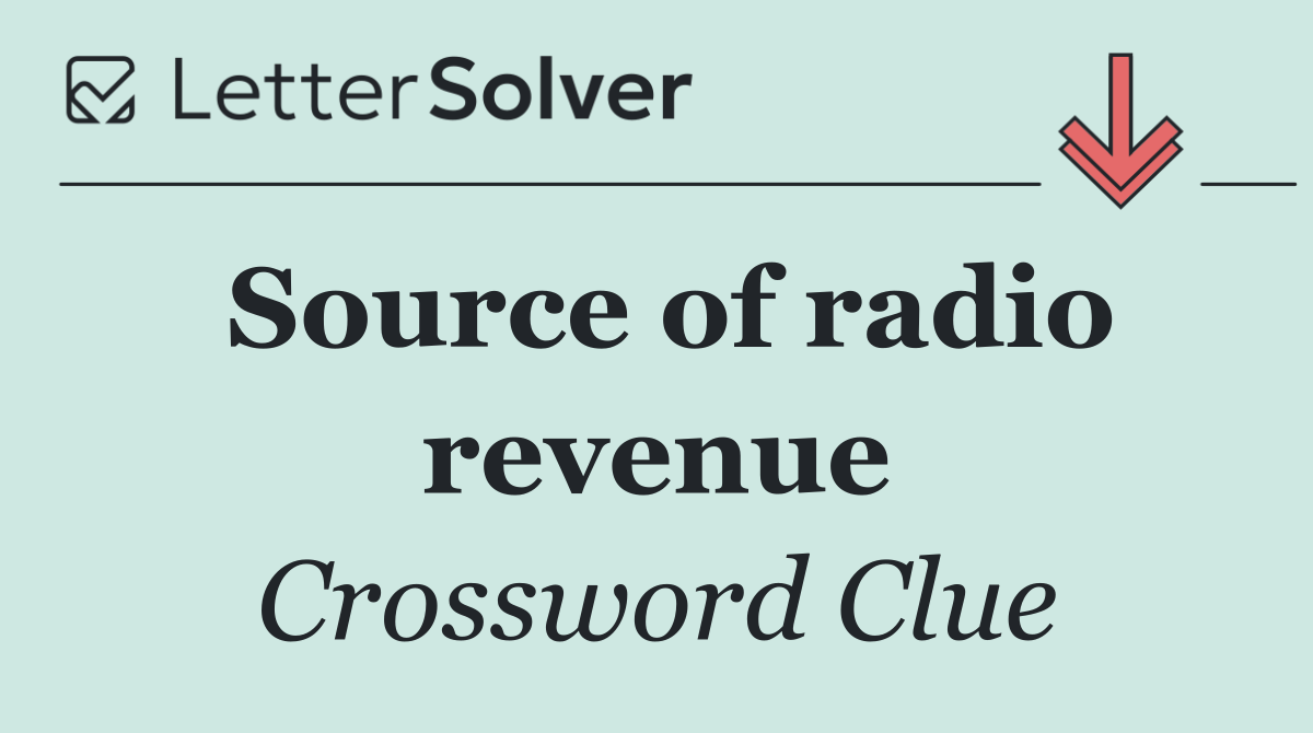 Source of radio revenue