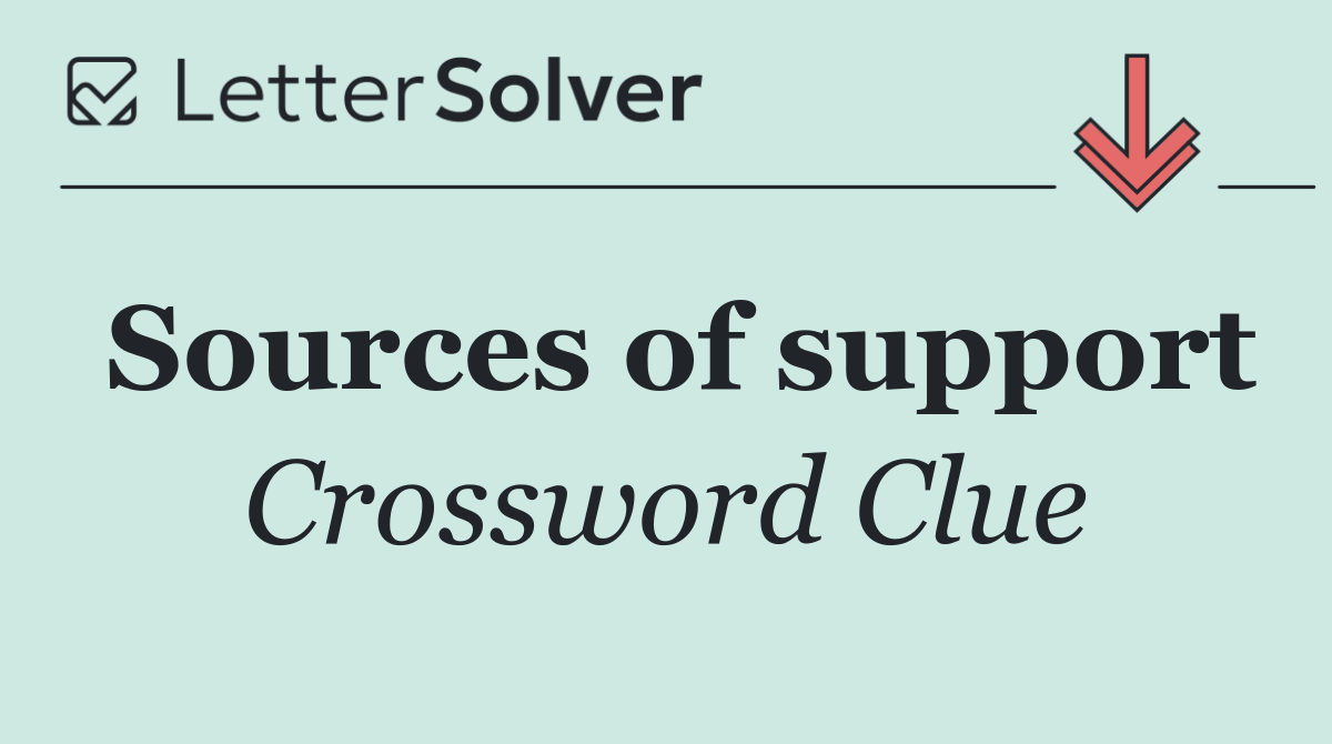 Sources of support