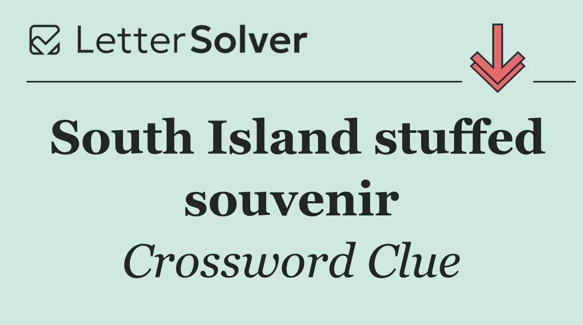 South Island stuffed souvenir