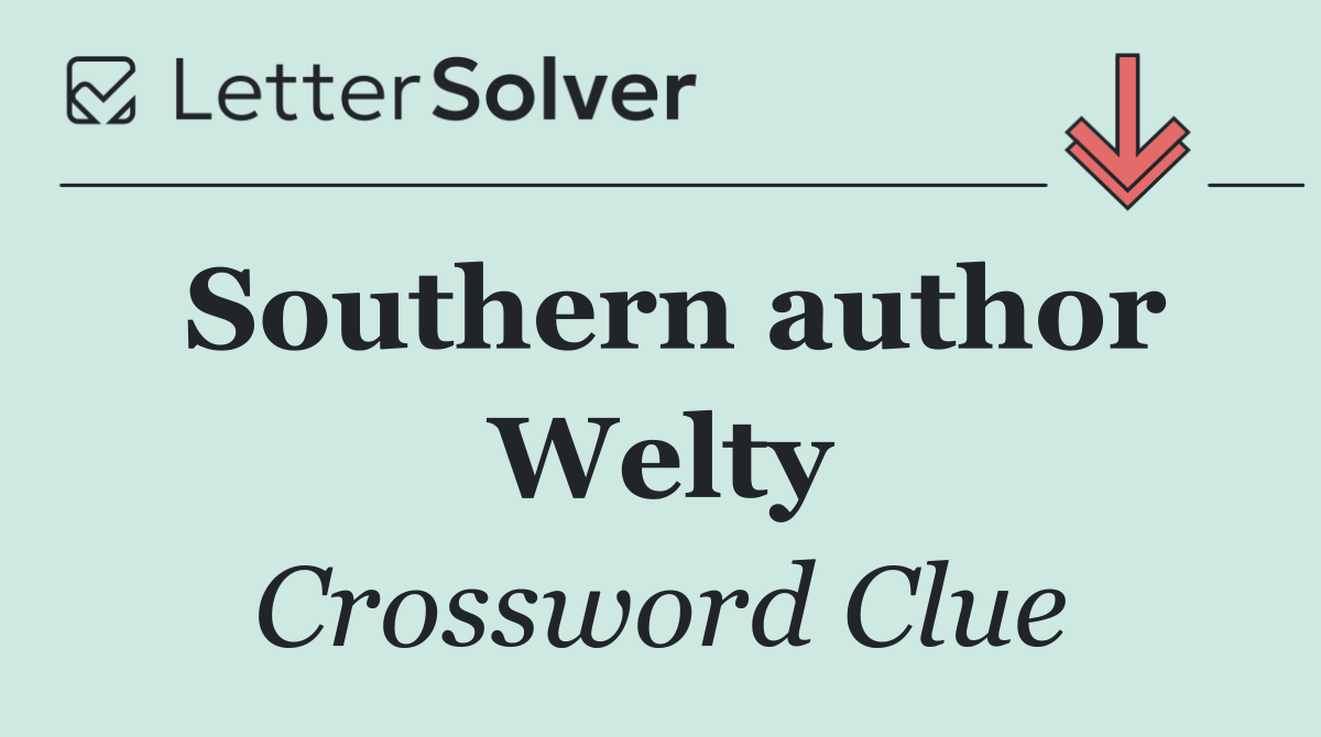 Southern author Welty