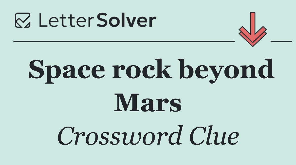 Space rock beyond Mars