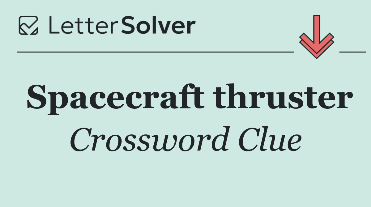 Spacecraft thruster