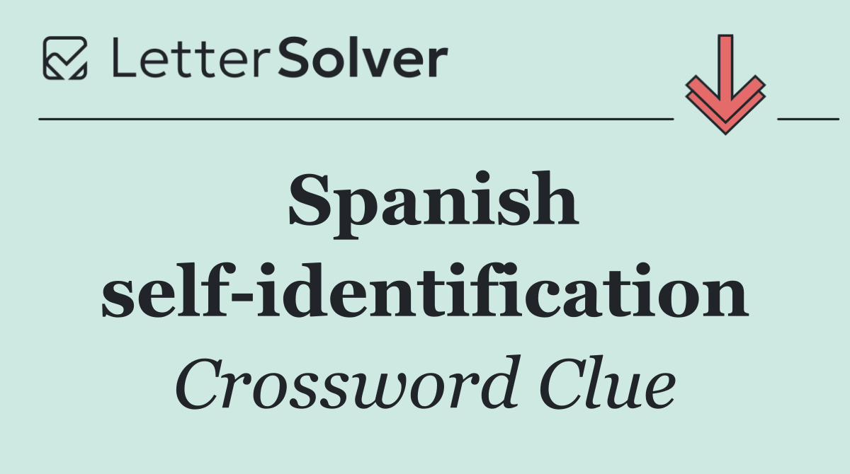 Spanish self identification