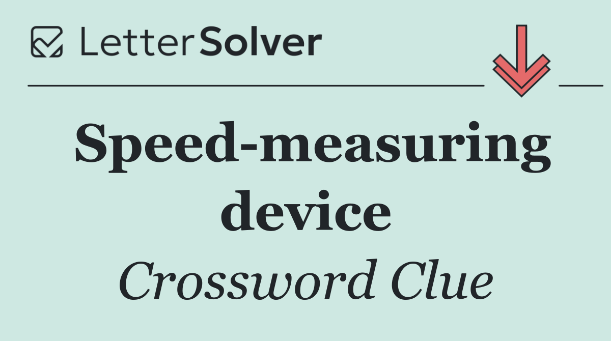 Speed measuring device