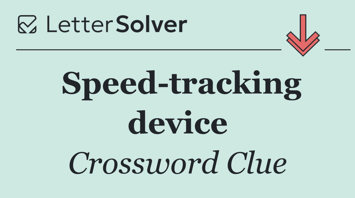 Speed tracking device