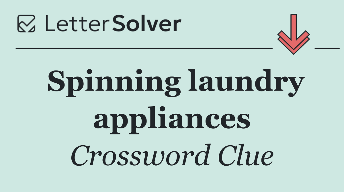 Spinning laundry appliances