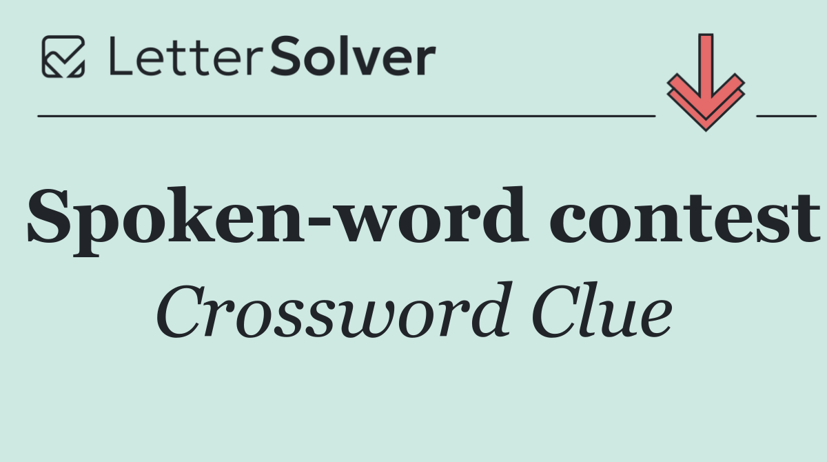 Spoken word contest