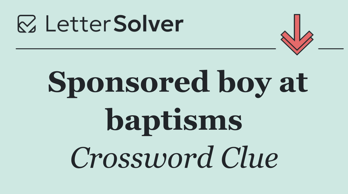 Sponsored boy at baptisms