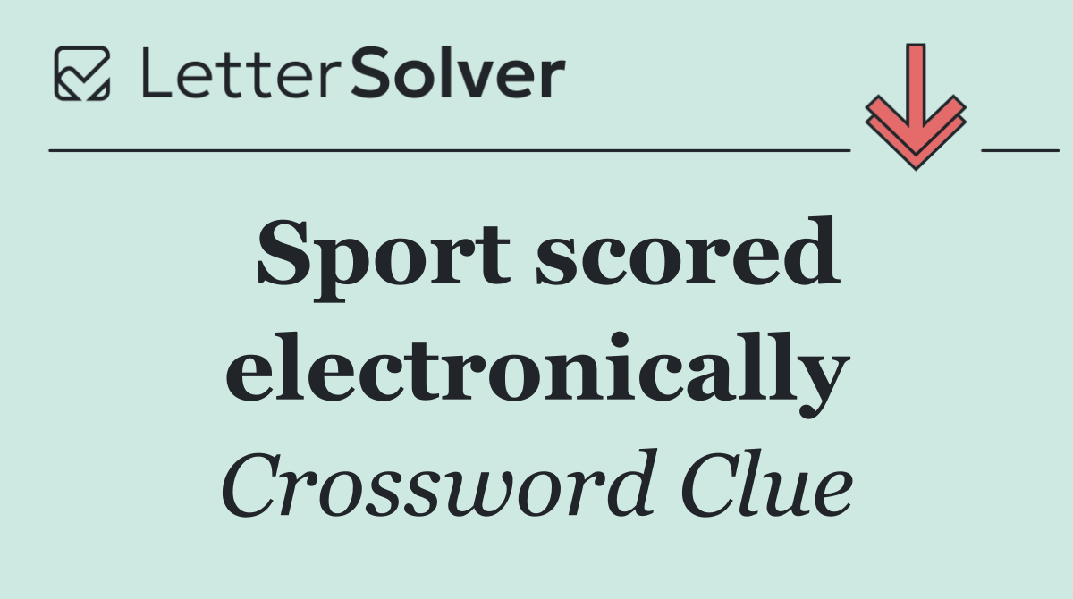 Sport scored electronically