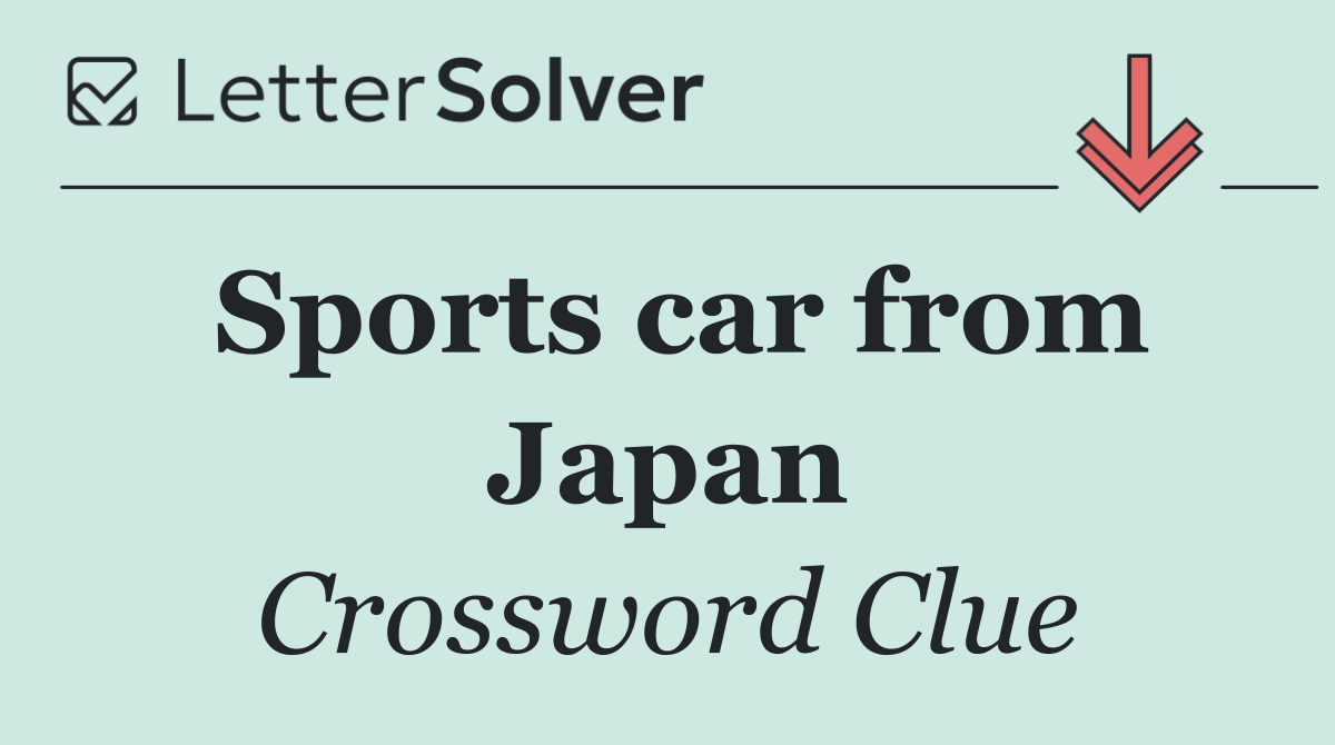 Sports car from Japan