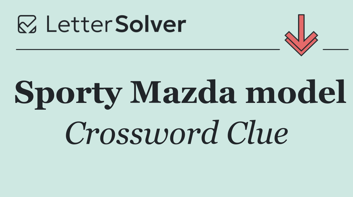 Sporty Mazda model