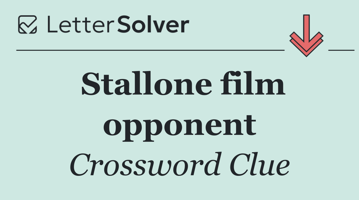 Stallone film opponent