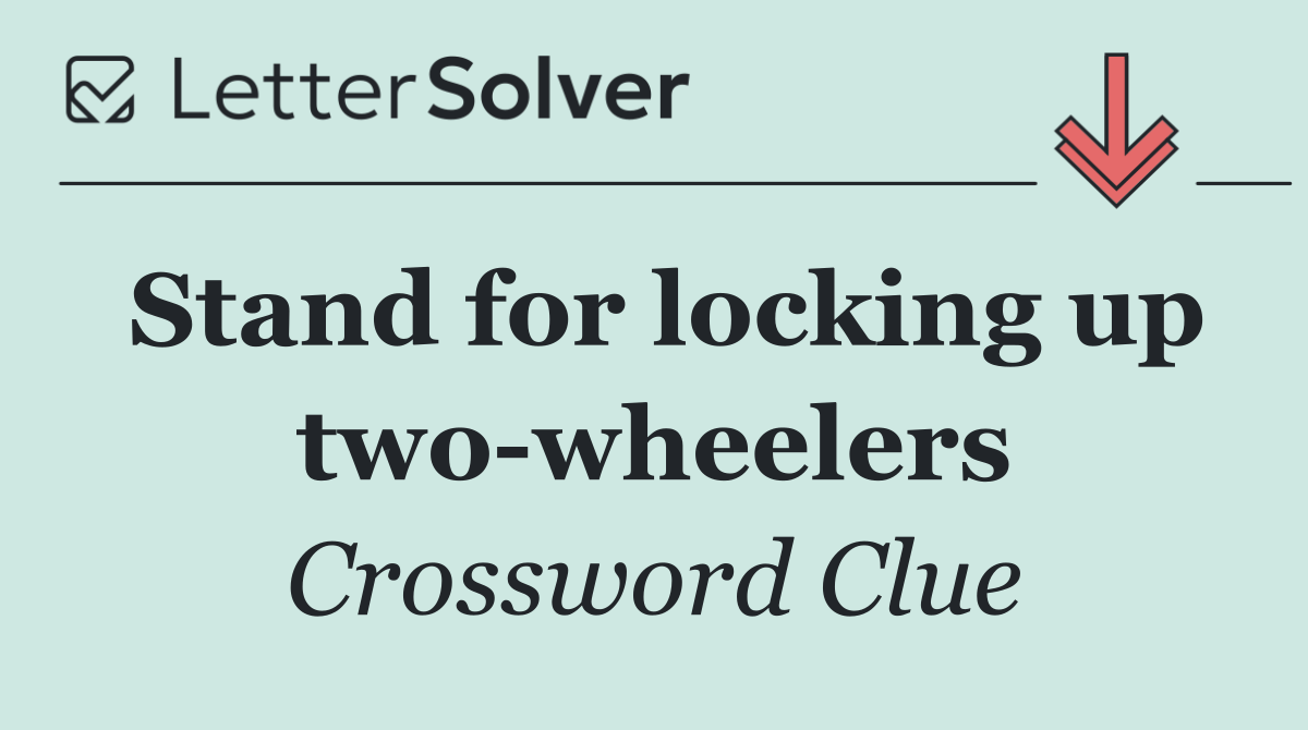 Stand for locking up two wheelers