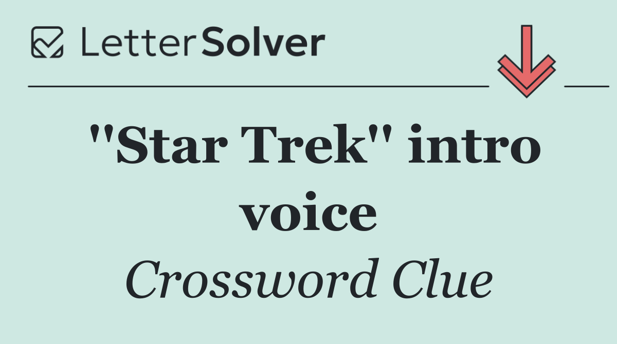 ''Star Trek'' intro voice