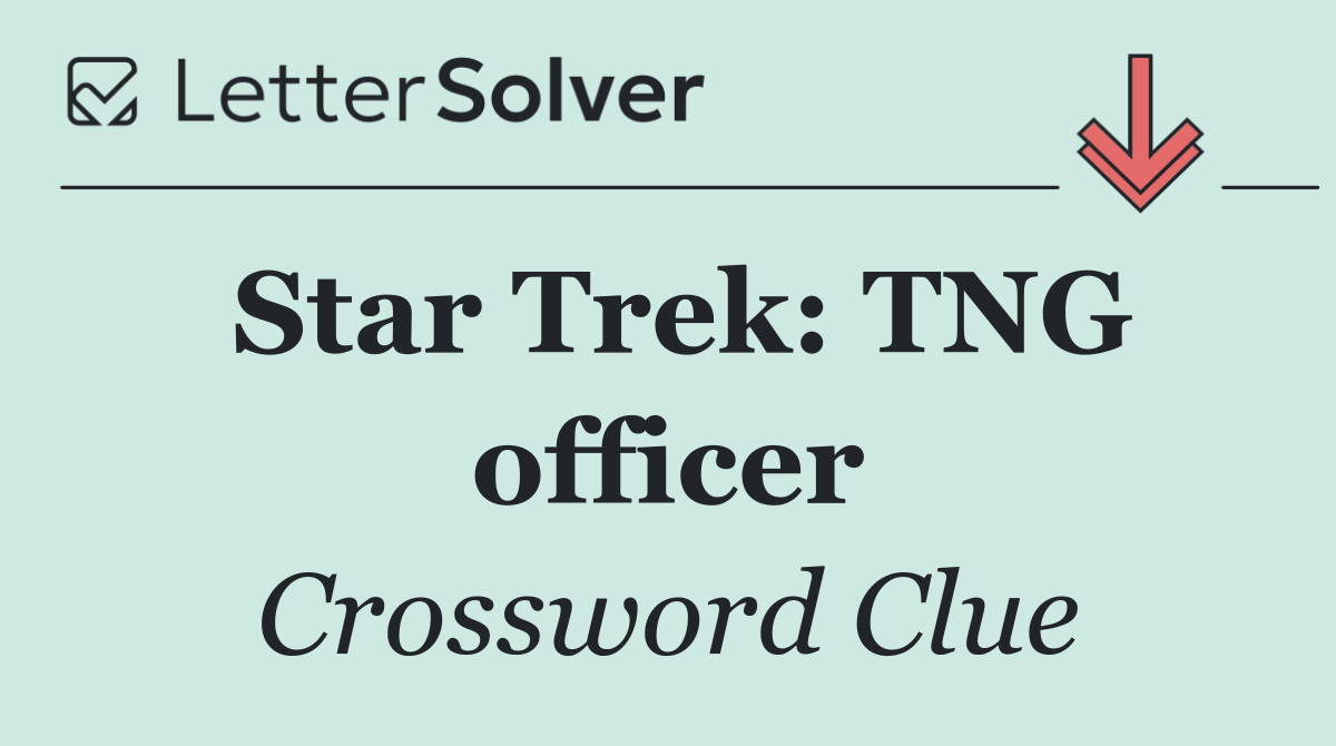 Star Trek: TNG officer