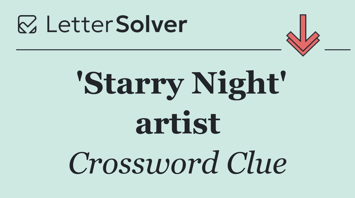 'Starry Night' artist