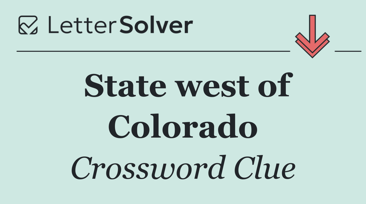 State west of Colorado