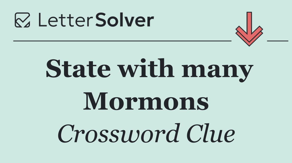 State with many Mormons