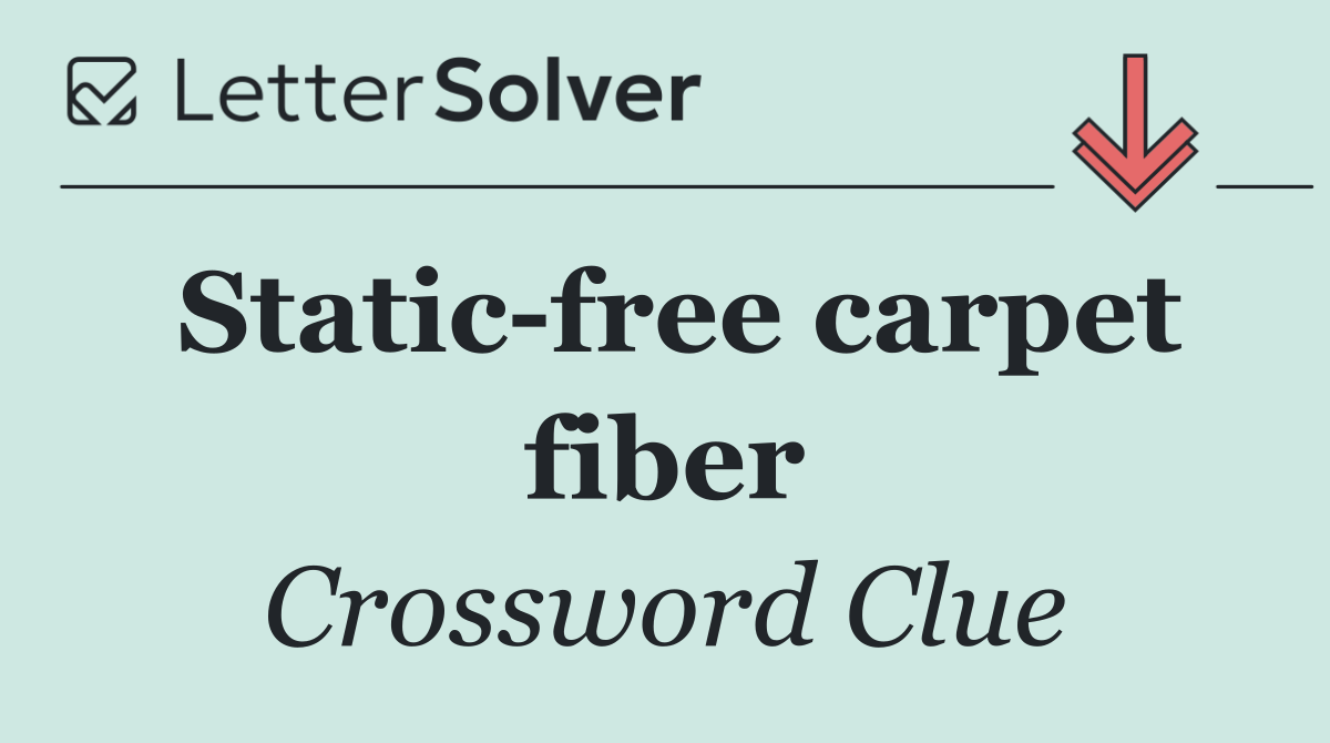 Static free carpet fiber