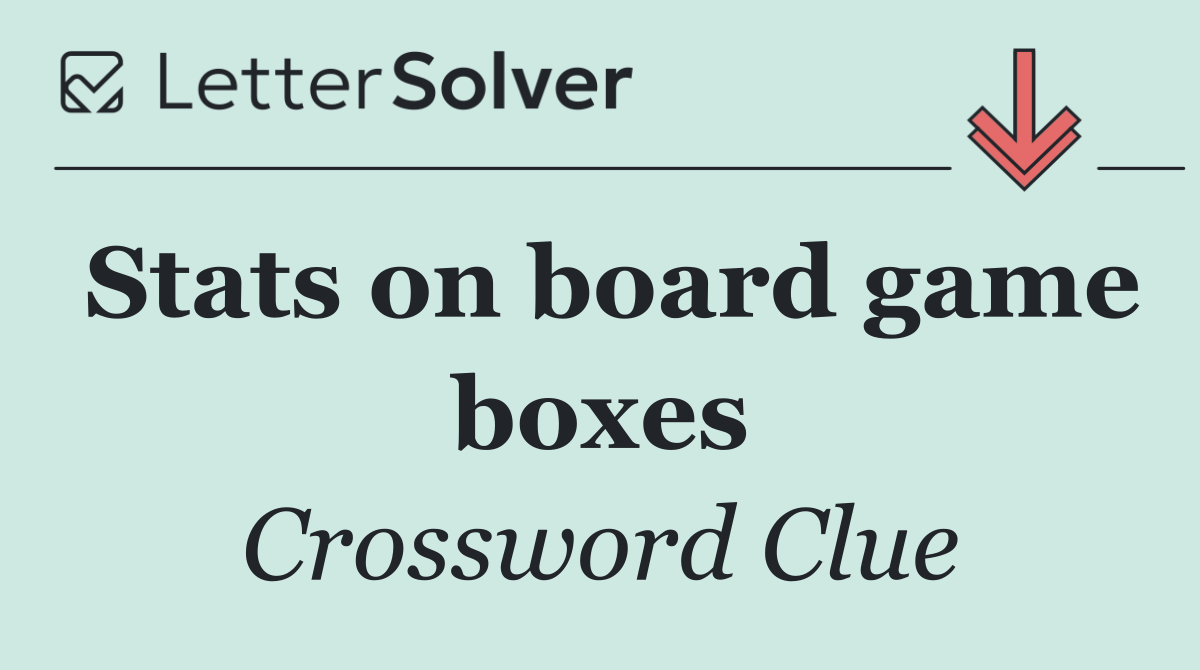 Stats on board game boxes