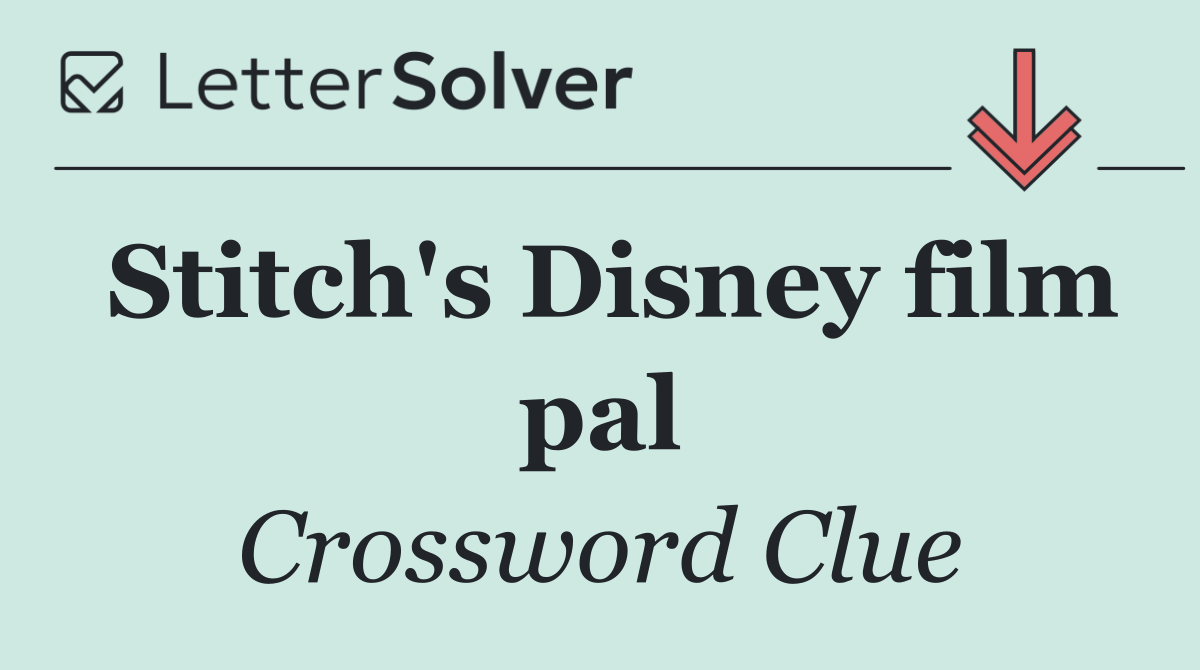 Stitch's Disney film pal