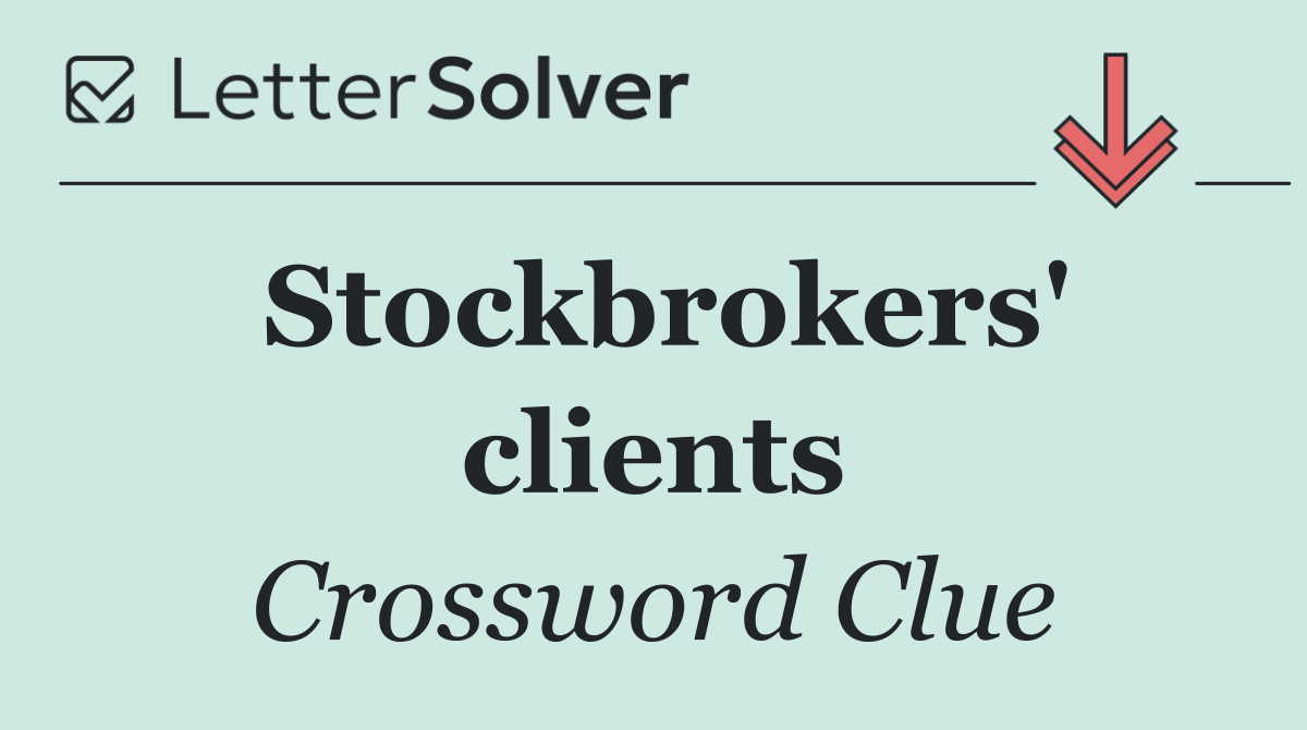 Stockbrokers' clients