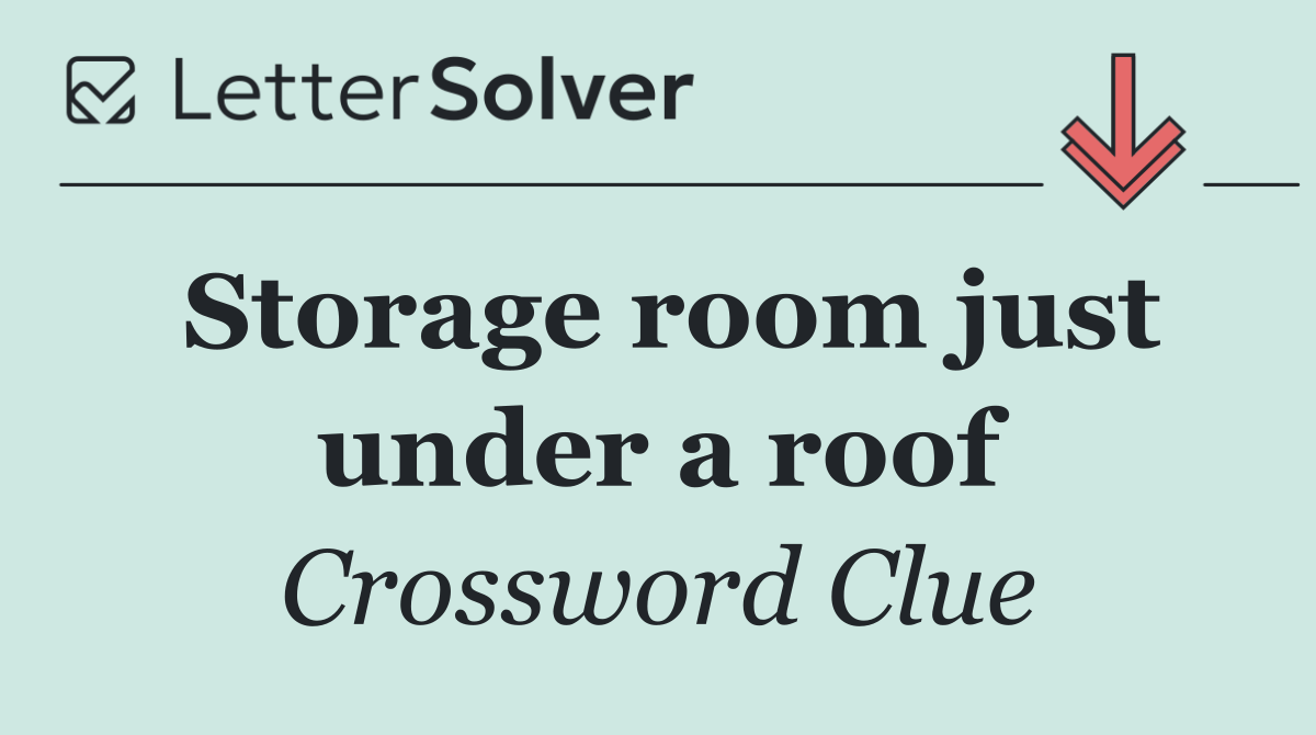 Storage room just under a roof