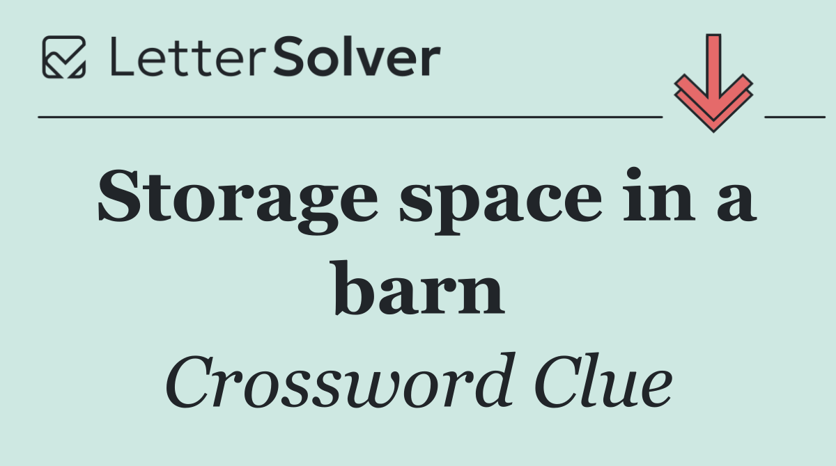 Storage space in a barn