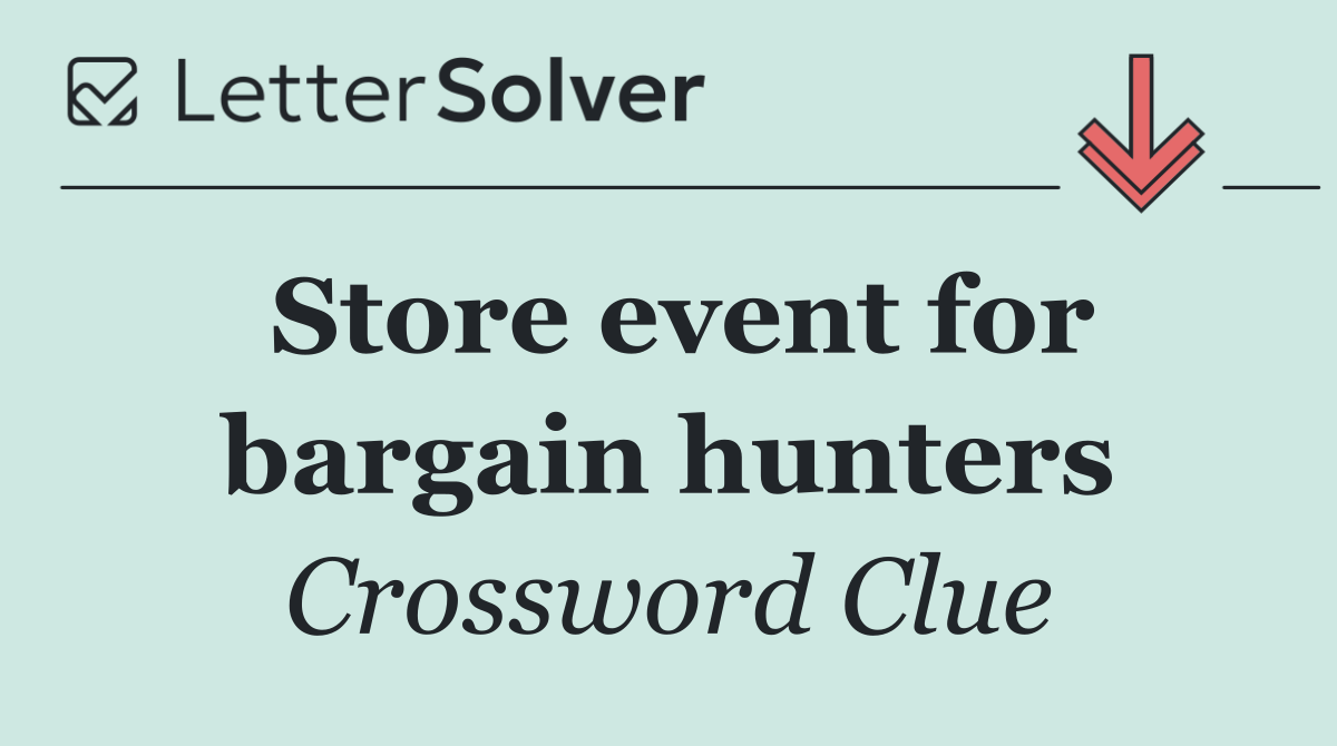 Store event for bargain hunters
