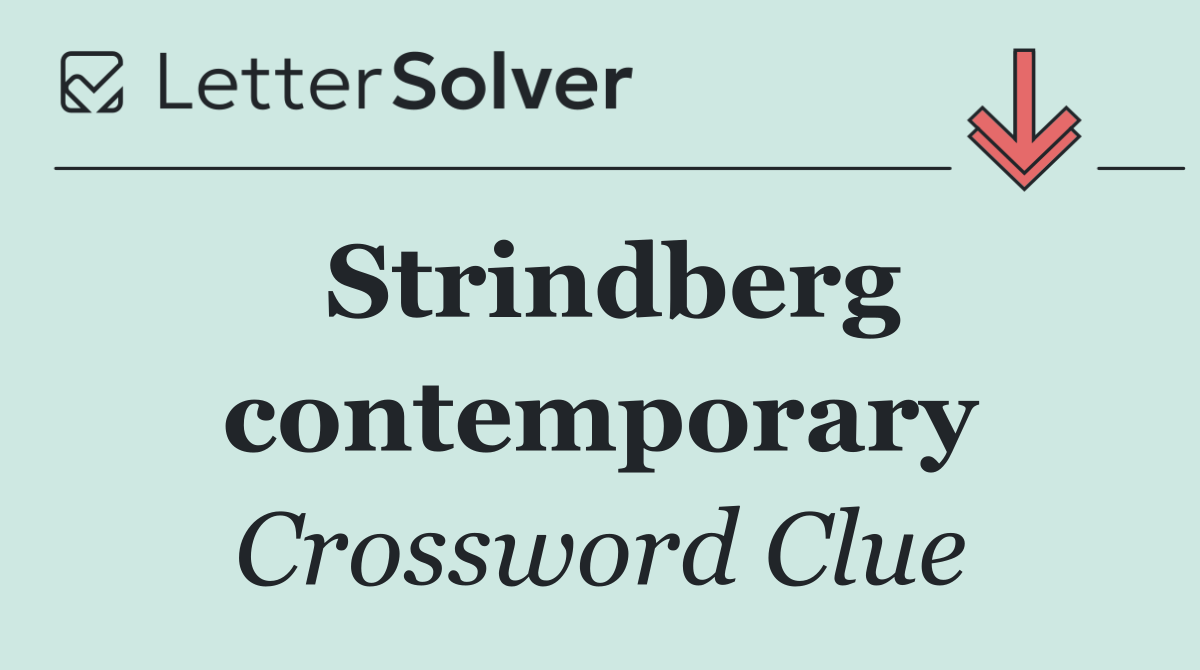 Strindberg contemporary