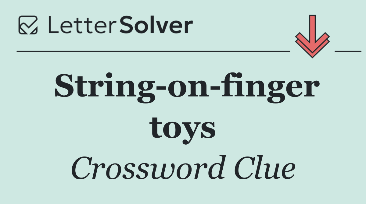 String on finger toys