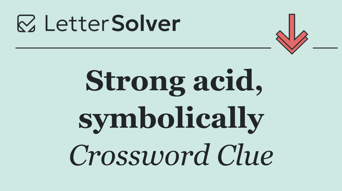 Strong acid, symbolically