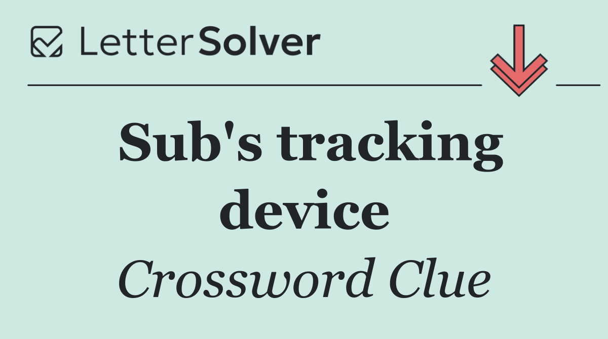 Sub's tracking device