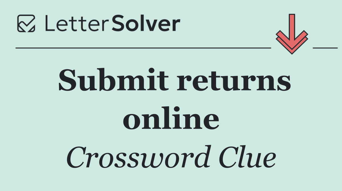 Submit returns online