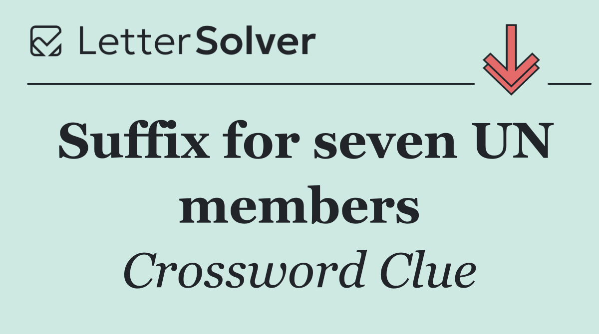 Suffix for seven UN members