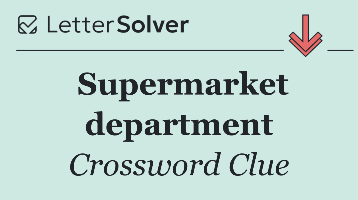 Supermarket department